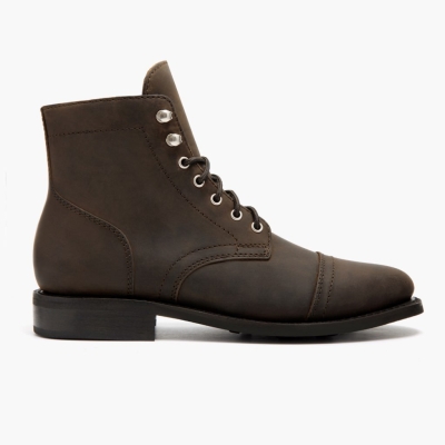 Thursday Boots Captain Schnürstiefel Damen Braun | DE57AHMPJ