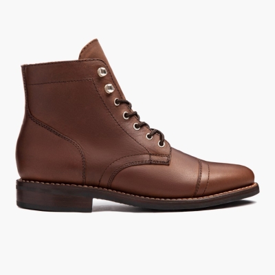 Thursday Boots Captain Schnürstiefel Damen Braun | DE61NKMTY