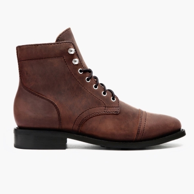 Thursday Boots Captain Schnürstiefel Damen Braun | DE70LNUES