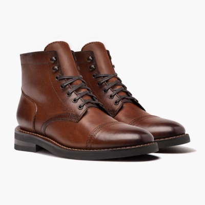 Thursday Boots Captain Schnürstiefel Herren Braun | DE26ERVAY