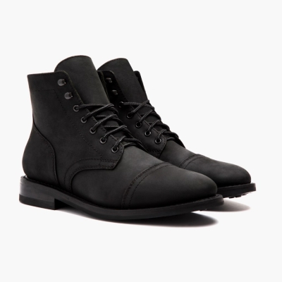 Thursday Boots Captain Schnürstiefel Herren Schwarz | DE53VFUJO