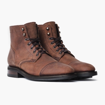 Thursday Boots Captain Schnürstiefel Herren Braun | DE61ZQTNO