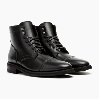 Thursday Boots Captain Schnürstiefel Herren Schwarz | DE81EWFAY